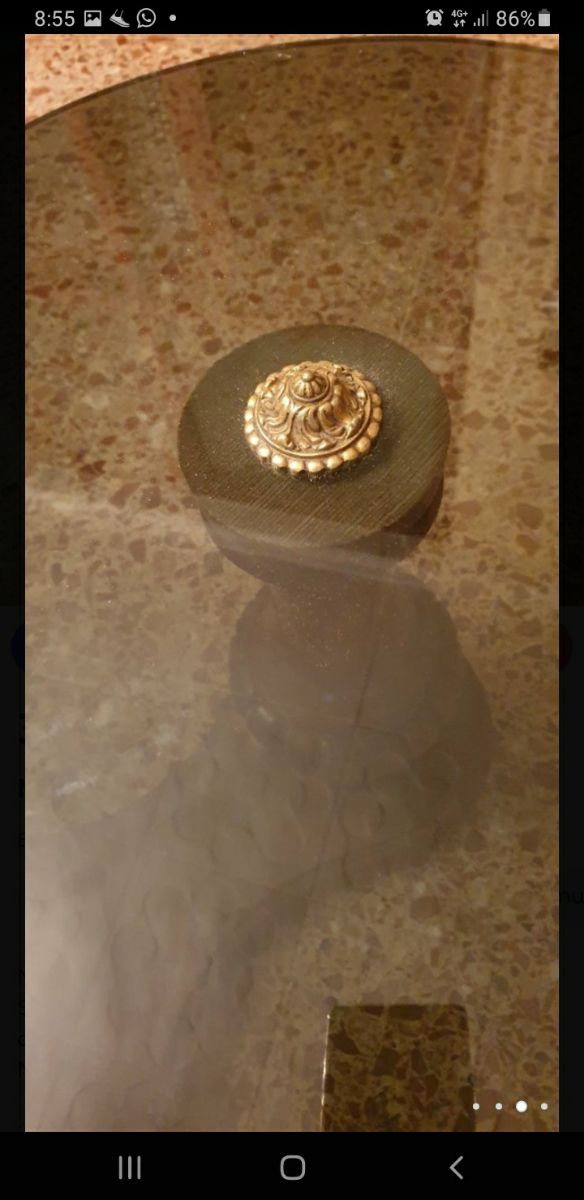 MESITA CENTRO - Cristal y Madera