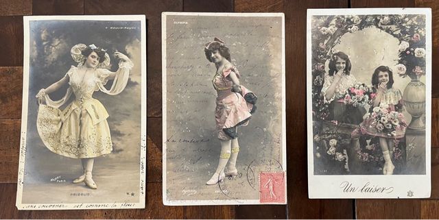 Lote 11 Postales antiguas románticas