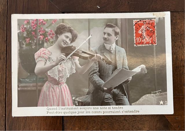 Lote 11 Postales antiguas románticas