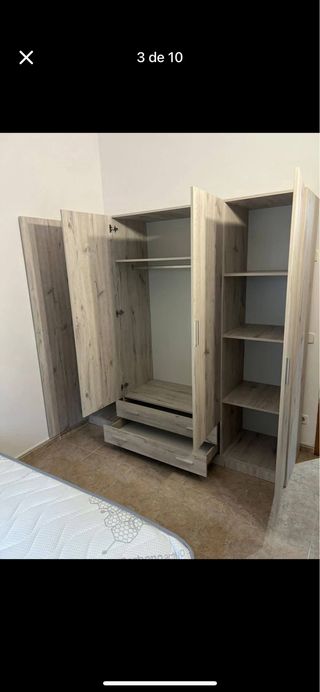 Armario ropero 3 puertas ( Blanco, Beig, Ártico...