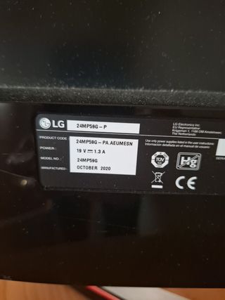 Monitor LG 24" - Negro/Rojo