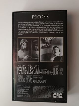 Psicosis (Alfred Hitchcock) VHS