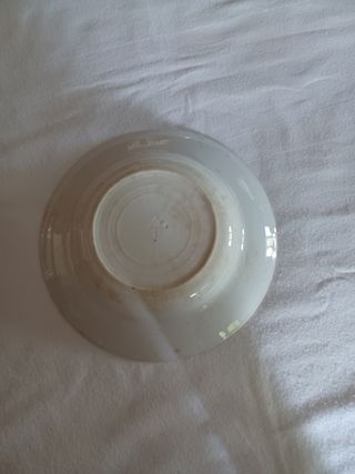Prato antigo rosa e branco