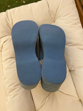 Sandalias plataforma denim azules