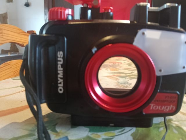 Cámara olympus Tg5 Carcasa Pt-058 Foco buceo Subaq
