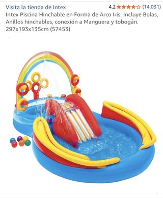 Piscina Intex hinchable arcoiris