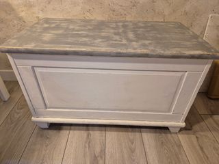 Baúl madera blanco-gris IKEA