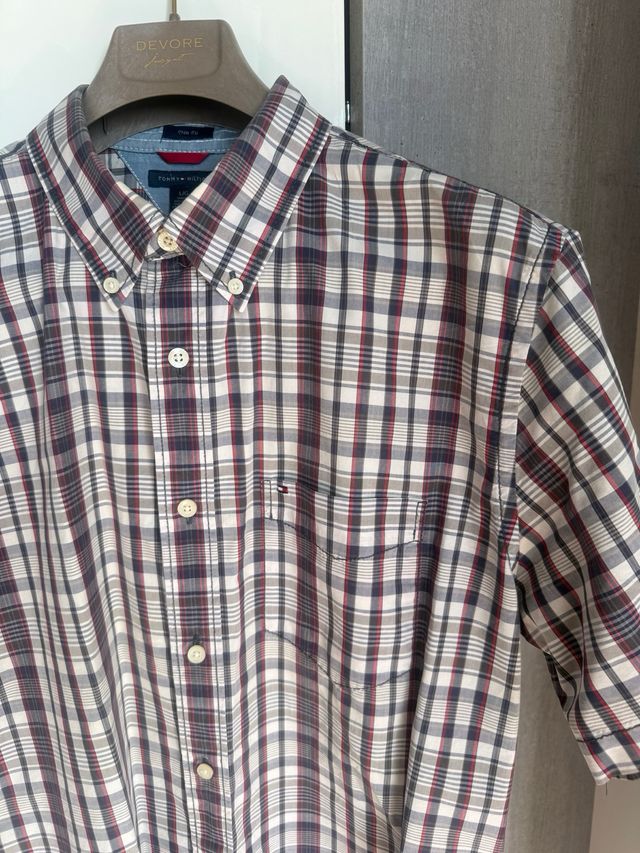 Camicia Tommy Hilfiger a quadri, tg L
