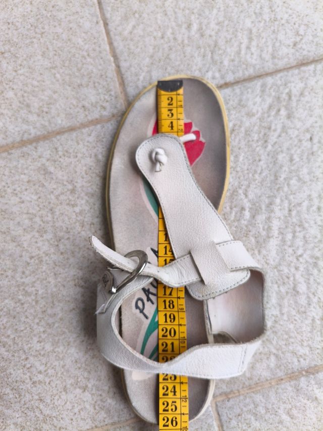 Sandalias piel blancas mujer