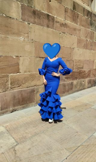 Trajes Flamenca Azul Marino - Talla S/M