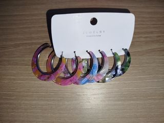 Aretes aro multicolor