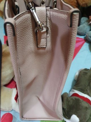 Bolso rosa bordado flores