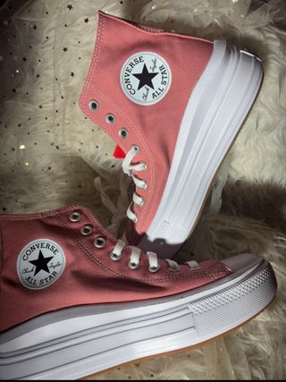 Converse plataforma rosa coral
salmón nuevas etiqu