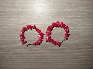 Pendientes aro rojos