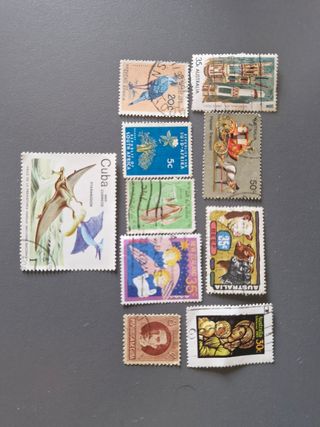 10 francobolli vintage: Stati vari