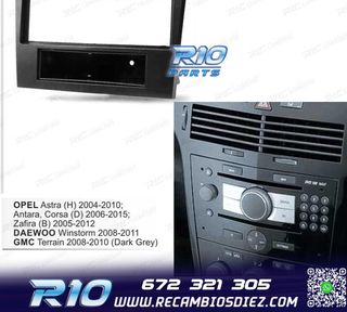 MARCO NEGRO RADIO 1-DIN PARA OPEL ASTRA H DAEWOO CORSA D ZAF