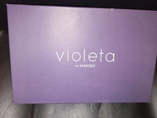 Zapatos tacón negros mango violeta