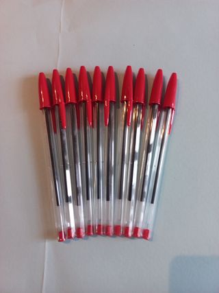 Pack 10 Bolígrafos BIC rojos