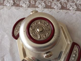 Bomboniera vintage metallo rosso argento
