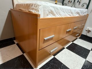Cama nido con cajones. Colchones incluidos.