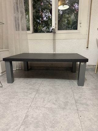 Mesa jardín 117x38cm - Negra/Gris