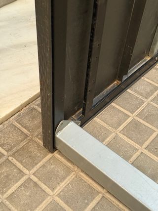 Mesa jardín 117x38cm - Negra/Gris