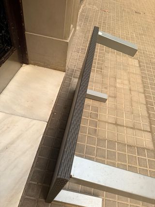Mesa jardín 117x38cm - Negra/Gris