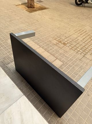 Mesa jardín 117x38cm - Negra/Gris
