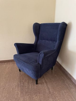 Poltrona STRANDMON IKEA blu
