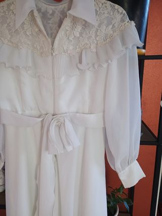 Vestito cerimonia bimba - bianco vintage