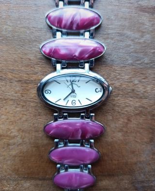 Reloj mujer morado | Pulsera ovalada Quartz