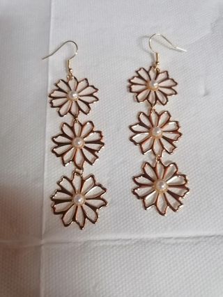 Pendientes Flores Dorado-Morado