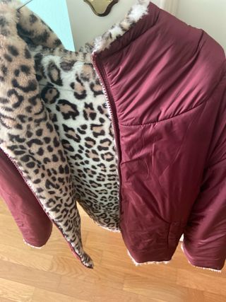 Abrigo reversible leopardo niña 10-12 años