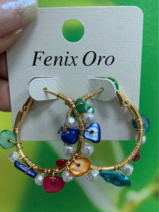 Aros Fenix Oro multicolor