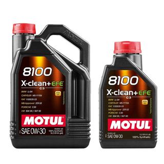Pack Motul 8100 X-CLEAN+ EFE 0W30 6L