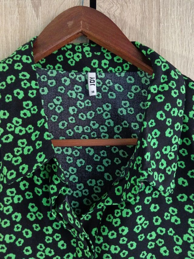 Vestido flores verde - Talla S