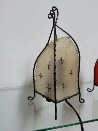 2 Lampade Etniche: Rossa & Beige