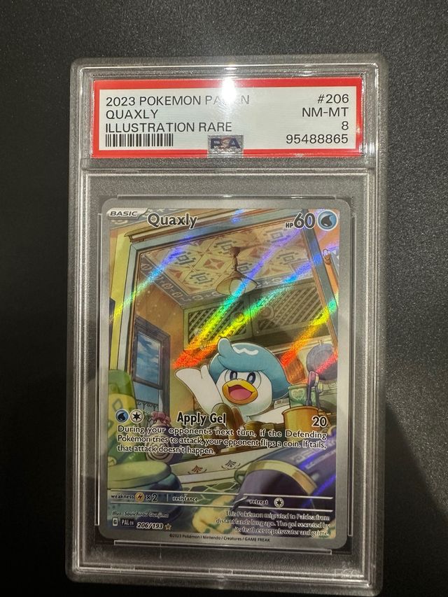 Carta Pokemon Quaxly PSA 8 - Illustrazione rara