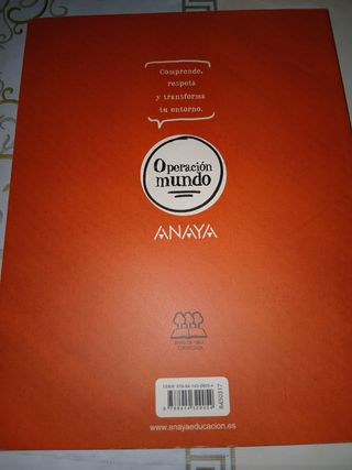 Libro Filosofía 4 ESO de Anaya Operación Mundo.