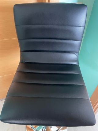 Taburete piel sintética, metal, girarorio