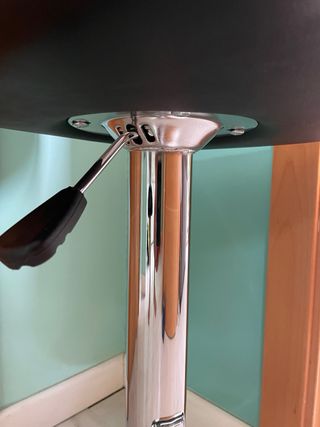 Taburete piel sintética, metal, girarorio