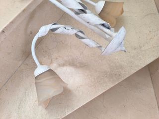 Lampara forja 3 luces - blanca