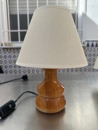 2 lámparas madera - 1 mesa + 1 techo