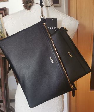 Bolso DKNY negro: cartera + monedero