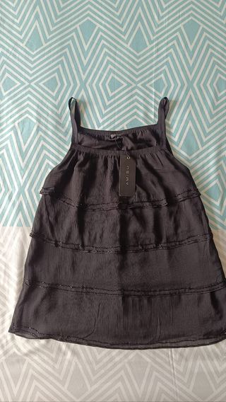 Blusa negra AMISU - Tirantes