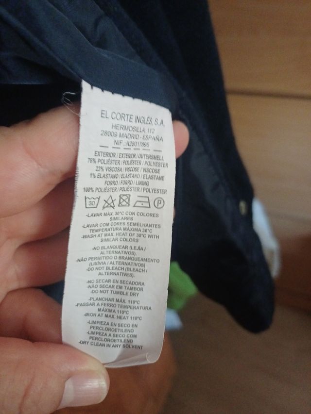 Abrigo  azul marino señora - Talla L