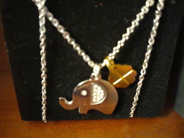 Collana Elefante & Quadrifoglio