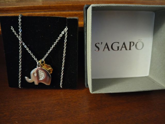 Collana Elefante & Quadrifoglio