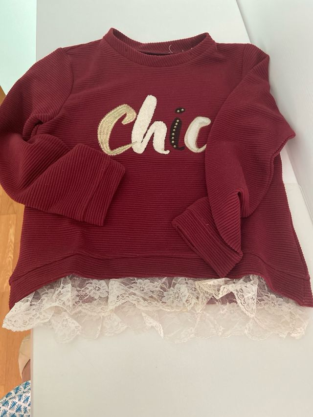 Suéter niña Chic burdeos