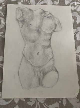 Boceto a Lápiz - Torso Masculino
